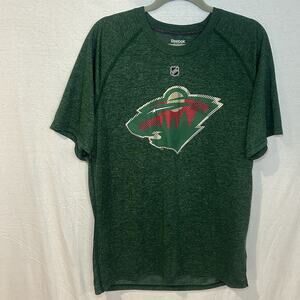 Minnesota Wild NHL Reebok Men's Green #22 Niederreiter Play Dry Size Large